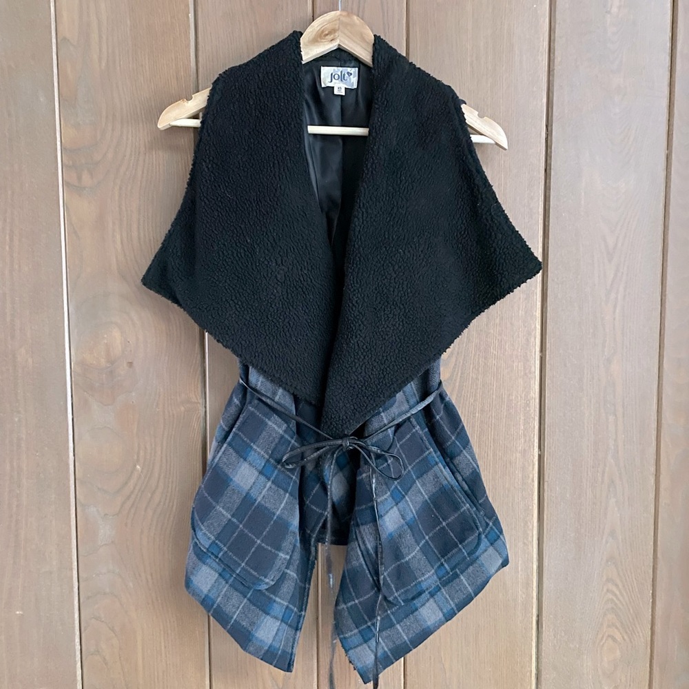 Sherpa Lined Plaid Vest